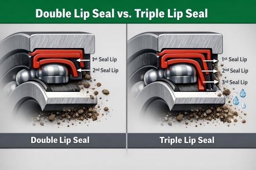 triple lip seal vs double lip seal bearing comparison