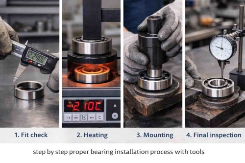step by step proper bearing installation process with tools